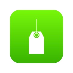 Poster - Black tag icon digital green for any design isolated on white vector illustration