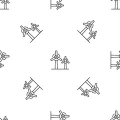 Sticker - Wind power plant pattern seamless vector repeat geometric for any web design