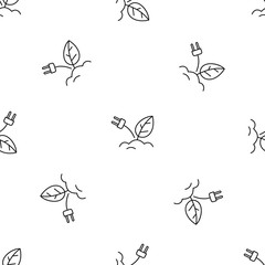 Poster - eco plug energy pattern seamless vector repeat geometric for any web design