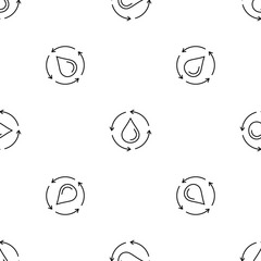 Poster - water drop recycling pattern seamless vector repeat geometric for any web design