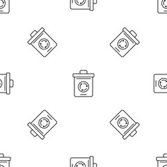 Poster - Recycling pot pattern seamless vector repeat geometric for any web design