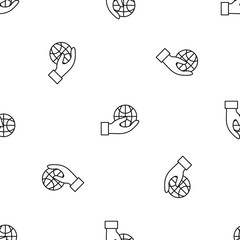 Poster - save globe energy pattern seamless vector repeat geometric for any web design
