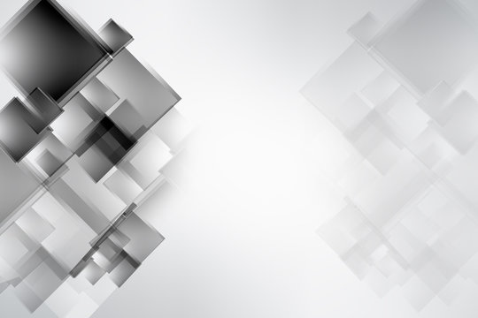 technology squares grey background
