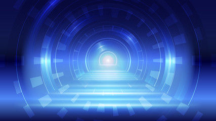 abstract blue light and shade creative technology background. vector illustration.