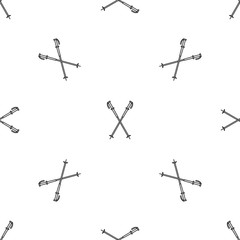 Poster - nord walking sticks pattern seamless vector repeat geometric for any web design
