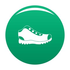 Poster - hiking boots icon. simple illustration of hiking boots vector icon for any any design green