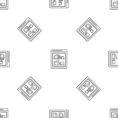 Poster - Dishwasher pattern seamless vector repeat geometric for any web design