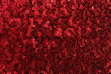 Red Sequin Texture Background. Christmas, Festive Background