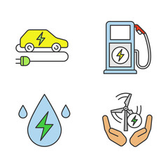 Sticker - Electric energy color icons set