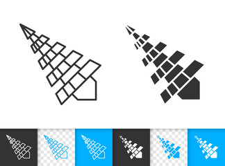 Wall Mural - Mouse Cursor simple black line vector icon