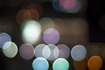 Wall Mural - Bokeh of lights on background.