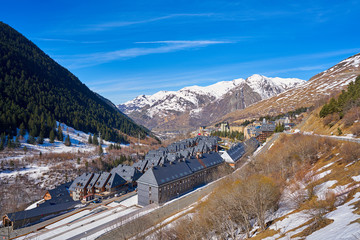 Baqueira village in Lerida Catalonia ski