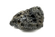 black pumice stone from Teide volcano at Tenerife on white isolated background