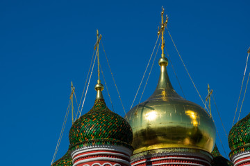 Wall Mural - Cathedral of the icon of the Mother of God The Sign, near Red Square. Onion Domes. Moscow, Russia