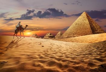 Wall Mural - Egyptian evening landscape