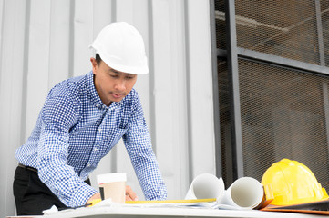 Engineer working on site