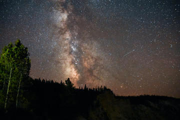 milky way in yellowstone