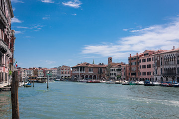 Venedig Impression Boote auf Wasser