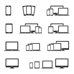 vector image set of device icons.
