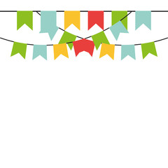 Poster - Decorative pennants frame