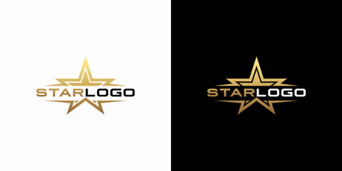 modern gold star logo design vector. stars logo design concept
