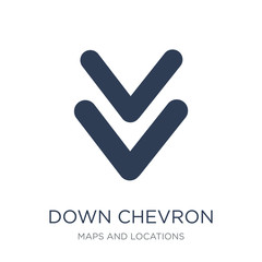 Wall Mural - Down chevron icon. Trendy flat vector Down chevron icon on white background from Maps and Locations collection