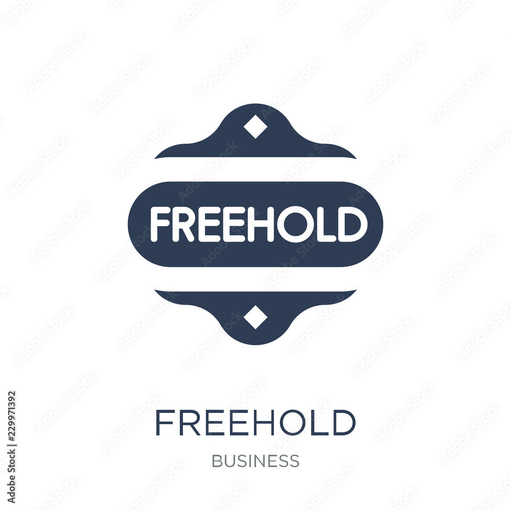 Sticker Freehold Freehold icon. Trendy flat vector Freehold icon on white background ...