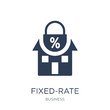 © t-vector-icons - Fixed-rate mortgage icon. Trendy flat vector Fixed-rate mortgage icon on white background from Business collection