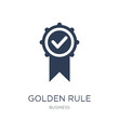 Golden rule icon. Trendy flat vector Golden rule icon on white background from Business collection