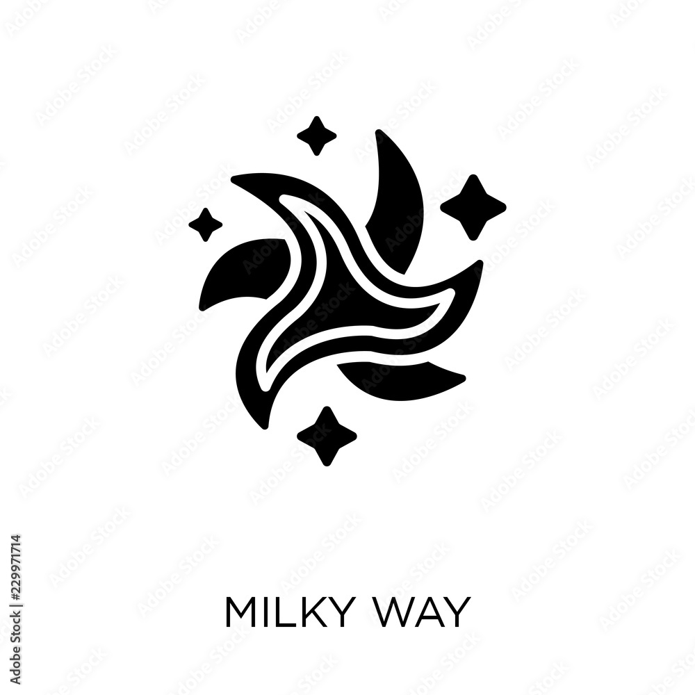 Milky way icon. Milky way symbol design from Astronomy collection 