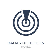 Radar Detection Icon. Trendy Flat Vector Radar Detection Icon On White Background From Nautical Collection