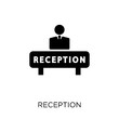 Reception icon. Reception symbol design from Hotel collection.