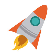 Poster - Spaceship rocket symbol