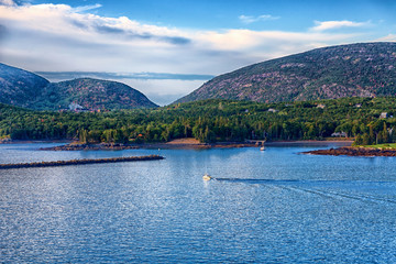 Poster - Dawn Fishing Boat in Bar Harbor