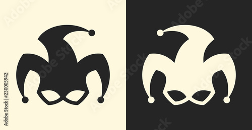 Fotomural Jester or clown symbol. Joker sign icon.