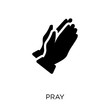 Pray icon. Pray symbol design from Religion collection.