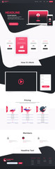 Wall Mural - Website Landing Page Design Web Analytics Website Vector Template Design