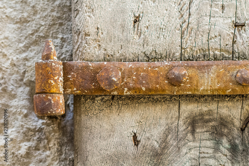 Ancienne Ferrure Penture Gond De Porte En Fer Forge Acheter