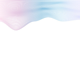 Poster - Abstract vector colorful wave lines isolated on white background for design elements in concept of music, technology, modern