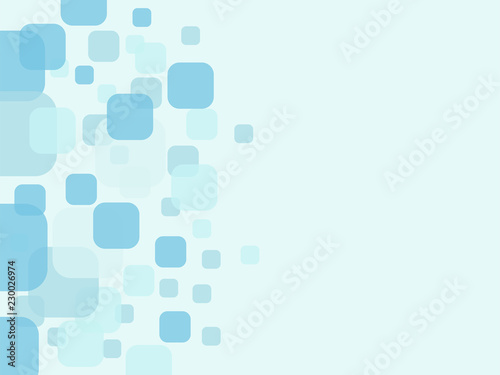 Abstract Blue Color Background With Transparent Squares Round