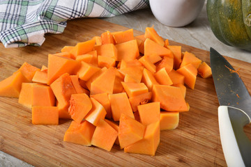 Poster - Raw cubed butternut squash