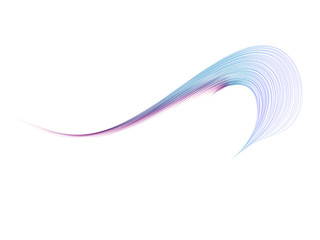 Poster - Abstract colorful curved lines stroke isolated on white background for vector illustration design element