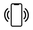 Smartphone / mobile phone vibrating or ringing flat vector icon for apps and websites