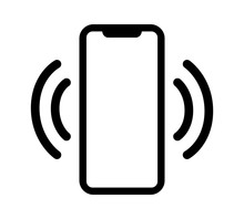 Smartphone / Mobile Phone Vibrating Or Ringing Flat Vector Icon For Apps And Websites
