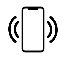 smartphone / mobile phone vibrating or ringing flat vector icon for apps and websites
