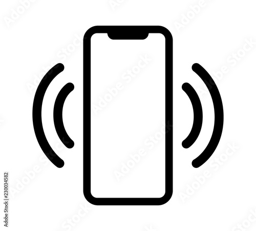 Cuadros en Lienzo Smartphone / mobile phone vibrating or ringing flat vector icon for apps and web