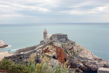 Wall Mural - The Church of Saint Peter in Portovenere in Liguria - Italy