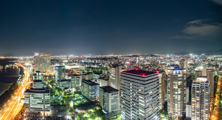 都市風景　福岡市　夜景