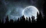 Fototapeta  - Full moon in sky