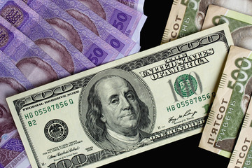 American Dollars and Ukrainian Hryvnias